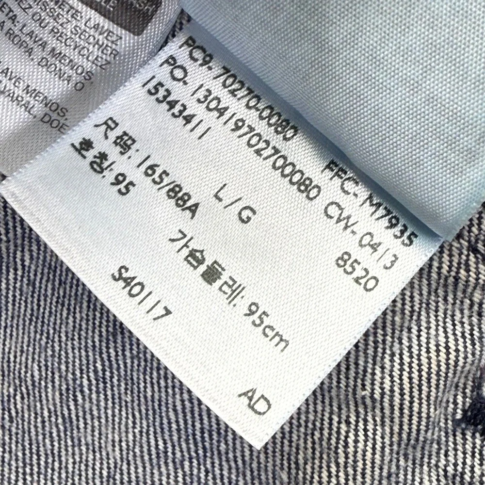 Levi‎ Strauss & Co Mens Dark Wash Denim Trucker Jacket Blue Cotton Size Large